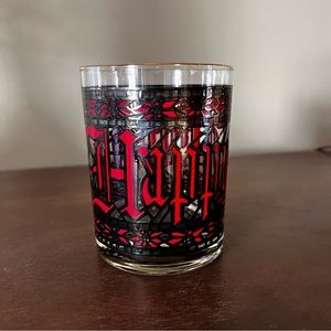 Houze Happy Holiday Stained Glass Look Double Old Fashioned Cocktail Glass